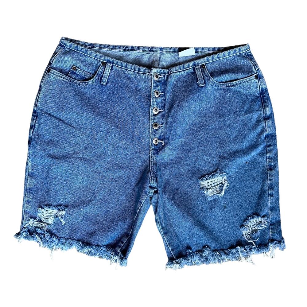 Vintage Carolina Blues Plus High wais Denim Button Fly Shorts - Size: 18W/20W